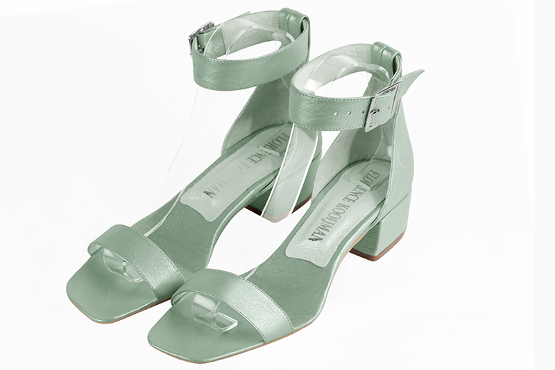Sandales habillées vert pastel pour femme - Florence KOOIJMAN