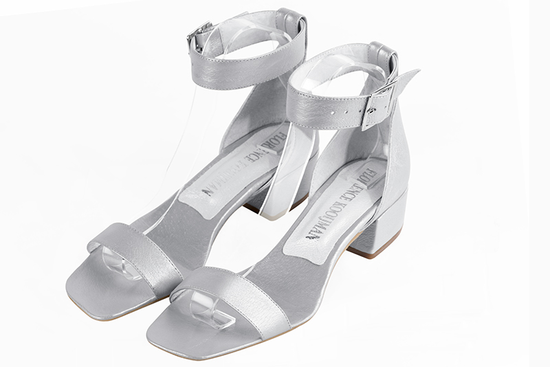 Sandales habillées argent platine pour femme - Florence KOOIJMAN