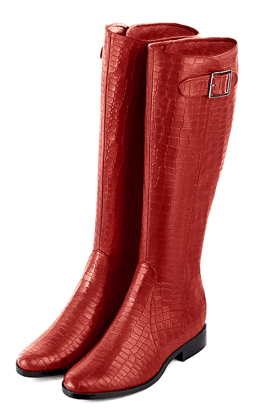 Bottes habillées rouge coquelicot pour femme - Florence KOOIJMAN