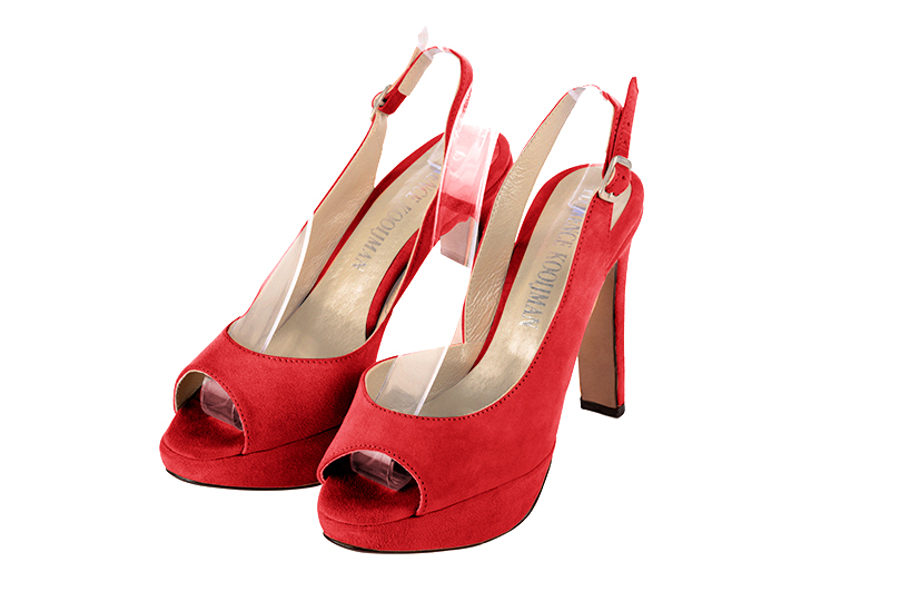 Sandales habillées rouge coquelicot pour femme - Florence KOOIJMAN