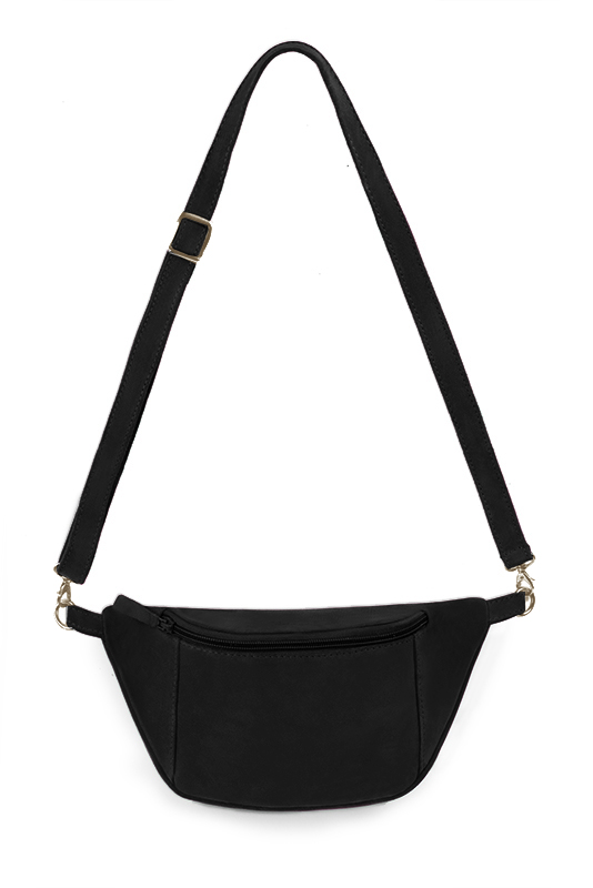 Pochette femme habillée  noir mat pour mariage, cérémonies et soirées. 
            Personnalisation. Vue du dessus - Florence KOOIJMAN