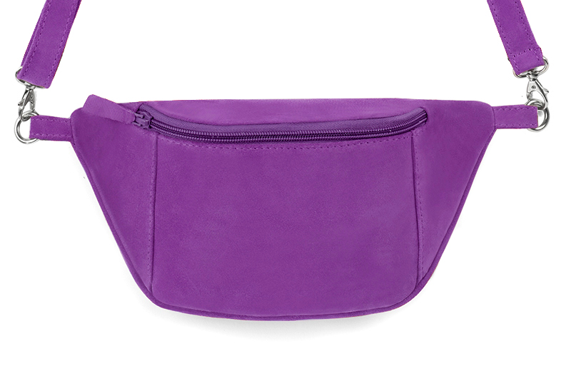 Petit sac à main habillé cuir violet mauve - Vue de profil