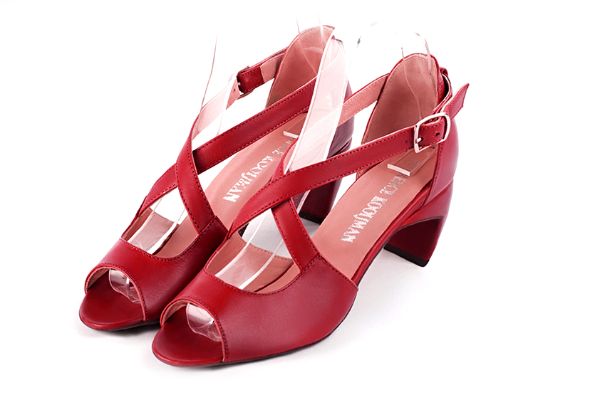 Sandales habillées rouge carmin pour femme - Florence KOOIJMAN