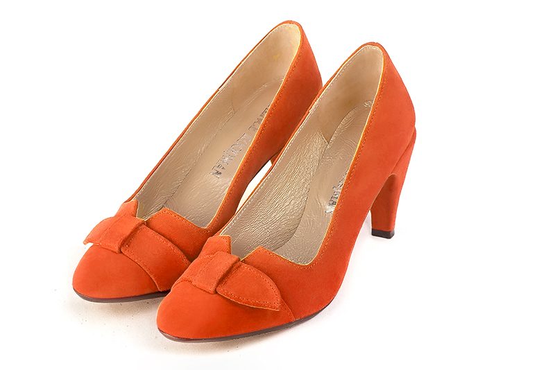 Escarpins habillés orange clémentine - Florence KOOIJMAN