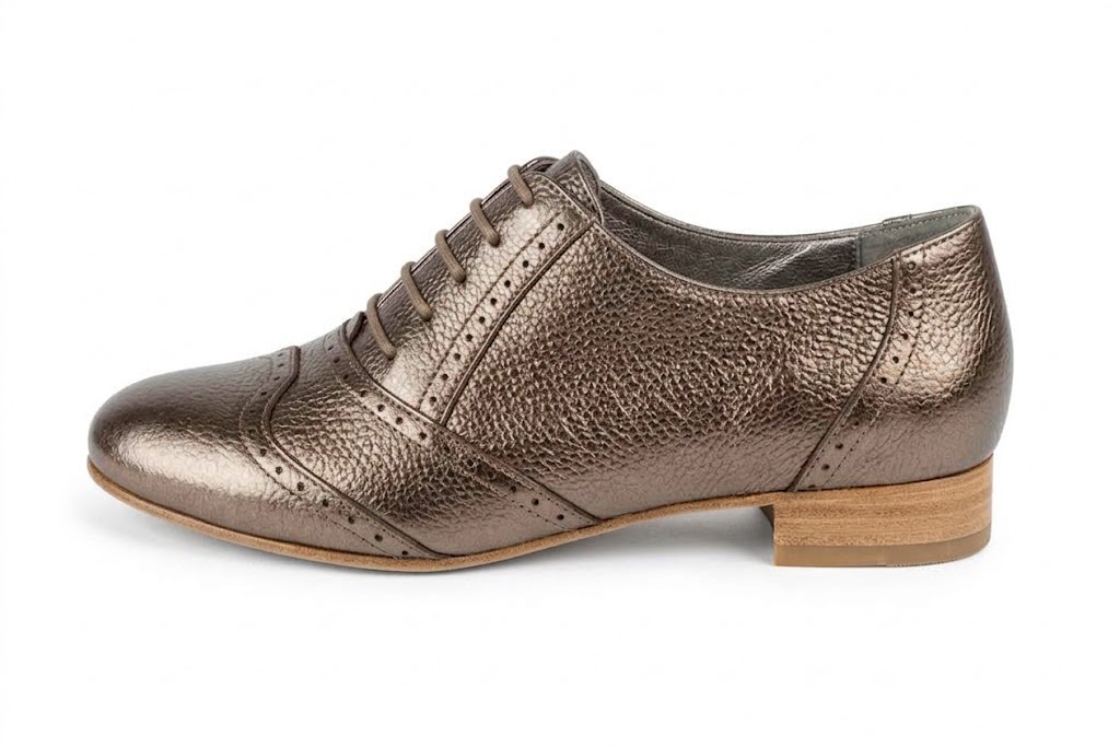Ceinture femme habillée sur mesure en cuir bronze - Vue arrière