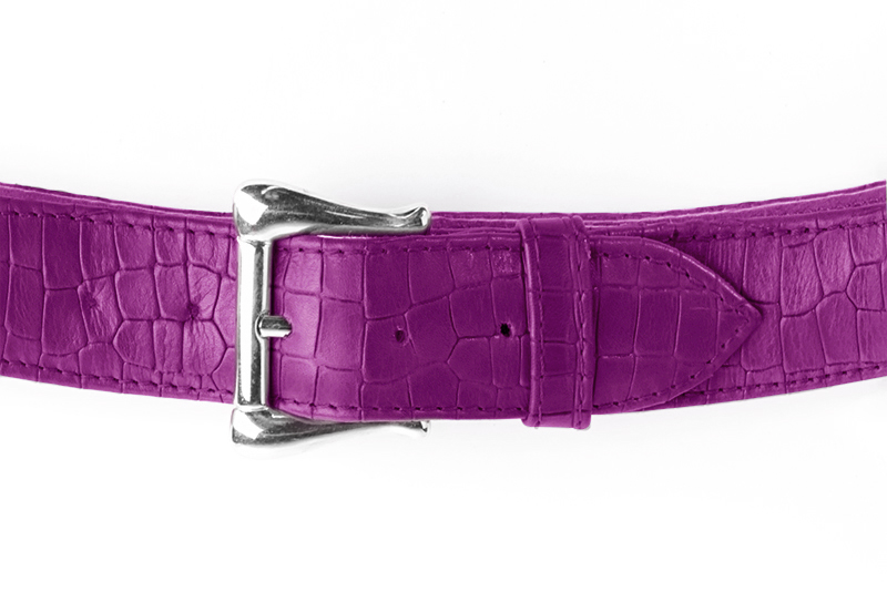 Ceinture femme  violet mauve. Personnalisation Vue avant - Florence KOOIJMAN