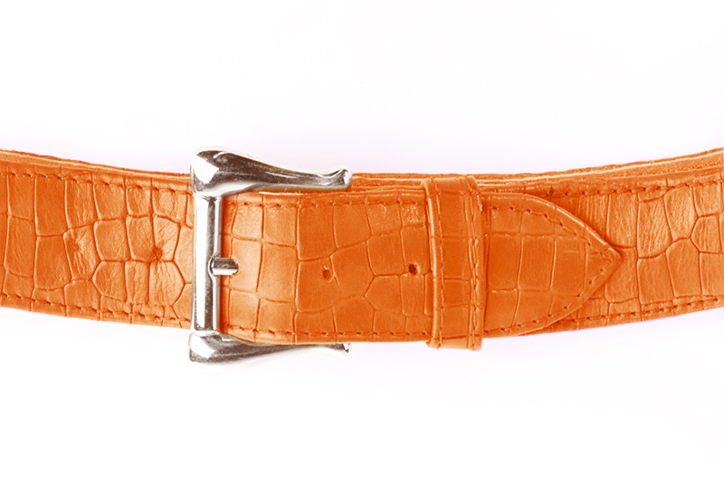 Ceinture femme  orange abricot. Personnalisation Vue avant - Florence KOOIJMAN