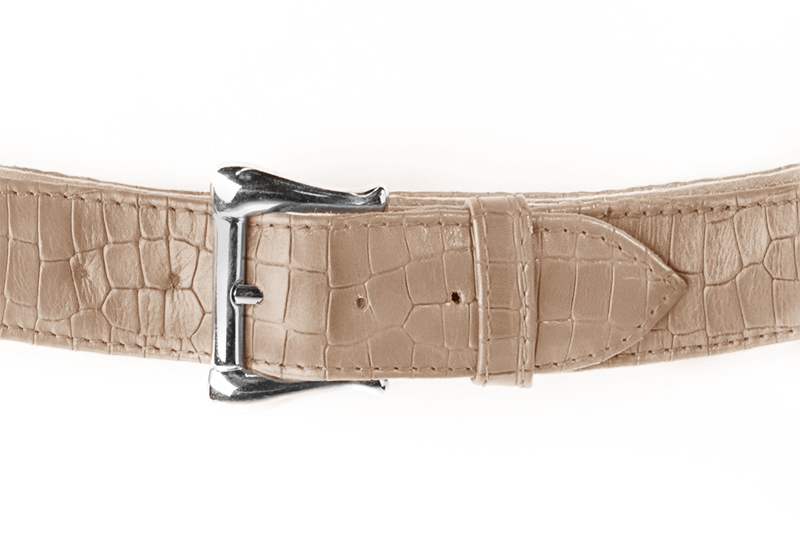 Ceinture femme  beige sahara. Personnalisation Vue avant - Florence KOOIJMAN