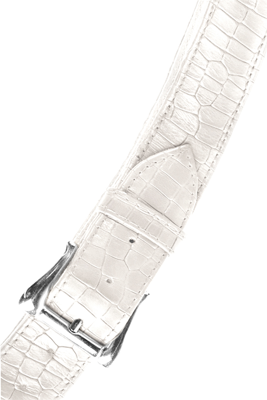 Elégante ceinture femme sur mesure blanc cassé - Vue du dessus