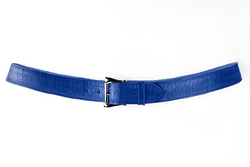 Ceinture femme  bleu électrique. Personnalisation. Vue de profil - Florence KOOIJMAN