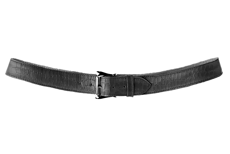 Ceinture femme  gris acier. Personnalisation. Vue de profil - Florence KOOIJMAN