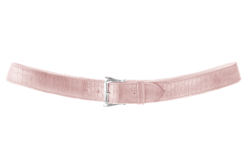 Ceinture femme  rose poudré. Personnalisation. Vue de profil - Florence KOOIJMAN