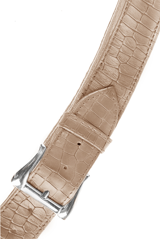 Ceinture femme  beige sahara. Personnalisation. Vue du dessus - Florence KOOIJMAN