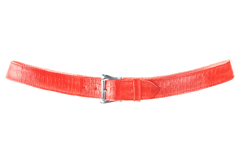 Ceinture femme  orange saumon. Personnalisation. Vue de profil - Florence KOOIJMAN