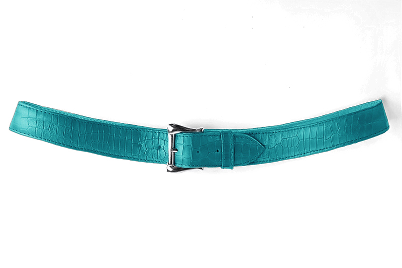 Ceinture femme  bleu turquoise. Personnalisation. Vue de profil - Florence KOOIJMAN