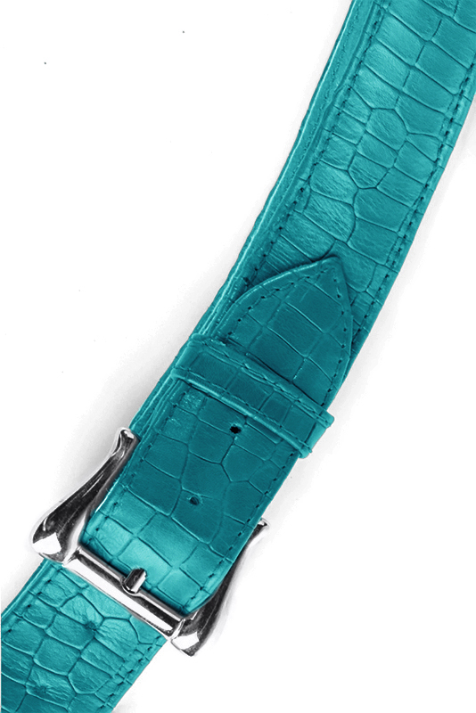 Ceinture femme  bleu turquoise. Personnalisation. Vue du dessus - Florence KOOIJMAN