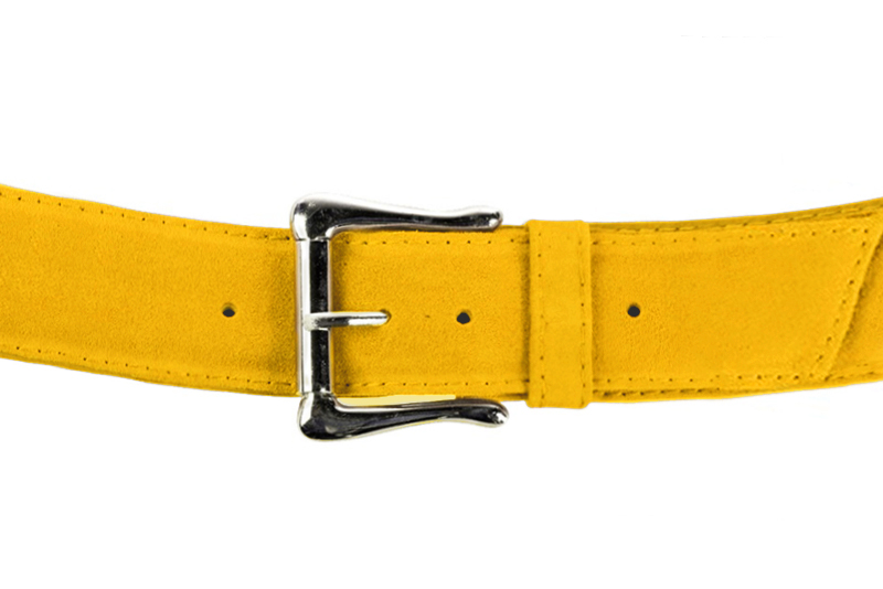 Ceinture femme  jaune soleil. Personnalisation Vue avant - Florence KOOIJMAN