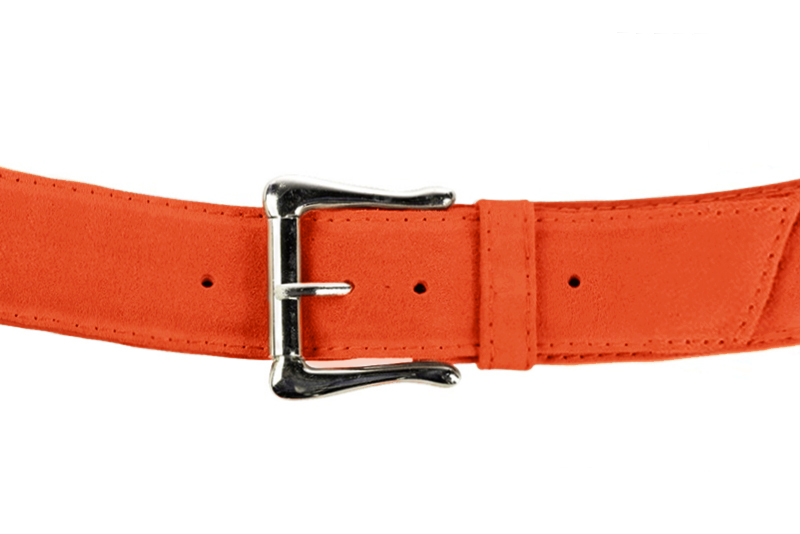 Ceinture femme  orange clémentine. Personnalisation Vue avant - Florence KOOIJMAN