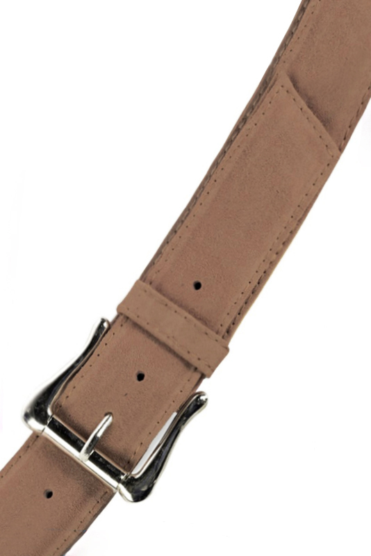 Ceinture femme  beige biscuit. Personnalisation. Vue du dessus - Florence KOOIJMAN