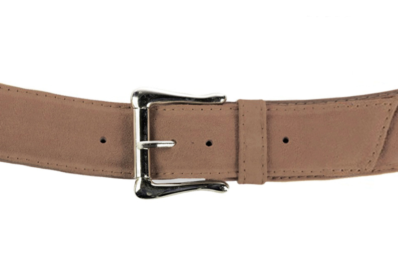 Ceinture femme  beige biscuit. Personnalisation Vue avant - Florence KOOIJMAN