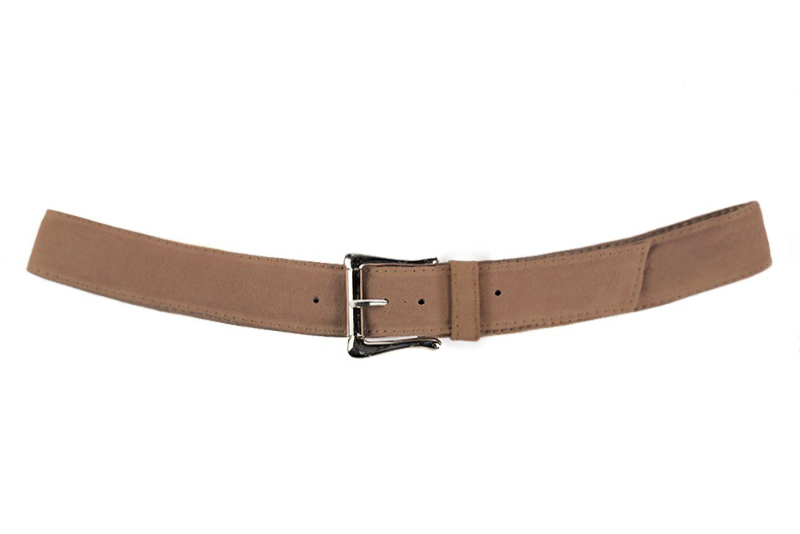 Ceinture femme  beige biscuit. Personnalisation. Vue de profil - Florence KOOIJMAN