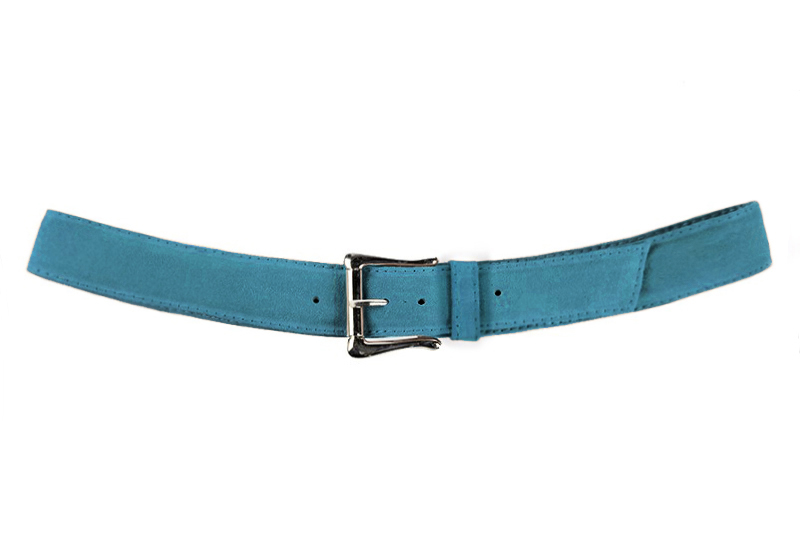 Ceinture femme  bleu canard. Personnalisation. Vue de profil - Florence KOOIJMAN