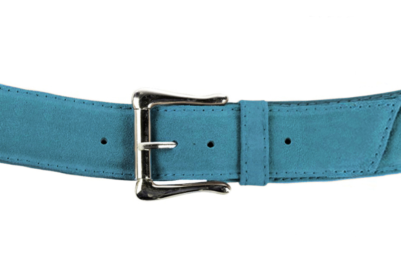 Ceinture femme  bleu canard. Personnalisation Vue avant - Florence KOOIJMAN