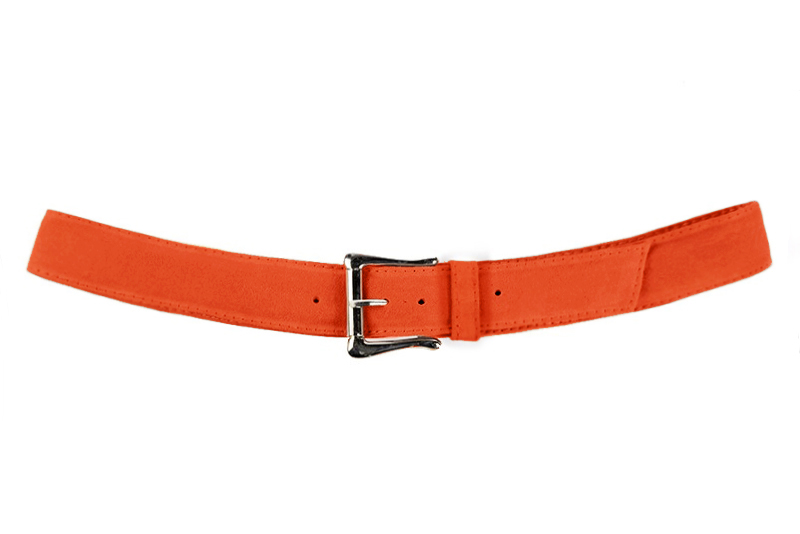 Ceinture femme  orange clémentine. Personnalisation. Vue de profil - Florence KOOIJMAN