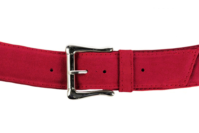 Ceinture femme  rouge carmin. Personnalisation Vue avant - Florence KOOIJMAN