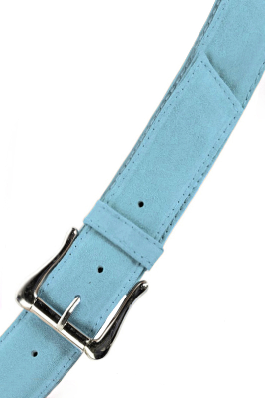 Ceinture femme  bleu ciel. Personnalisation. Vue du dessus - Florence KOOIJMAN