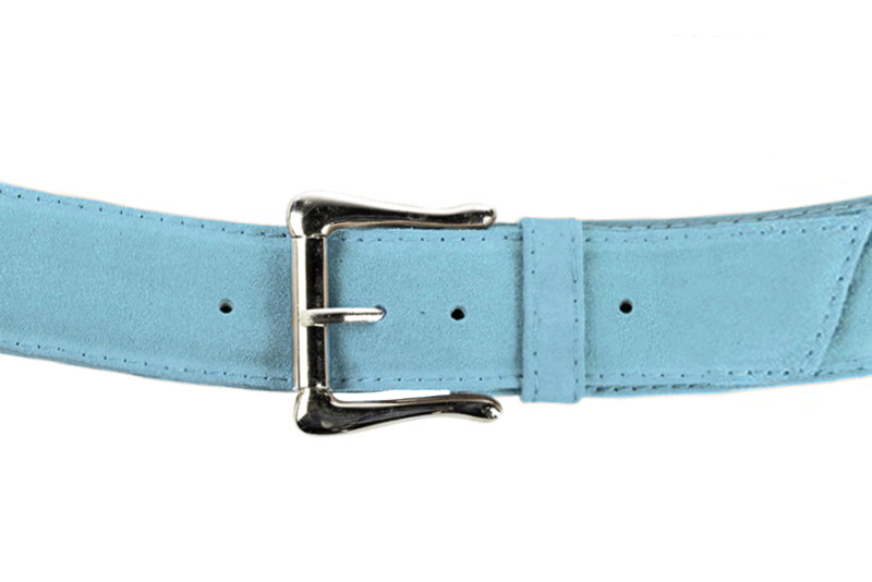 Ceinture femme  bleu ciel. Personnalisation Vue avant - Florence KOOIJMAN