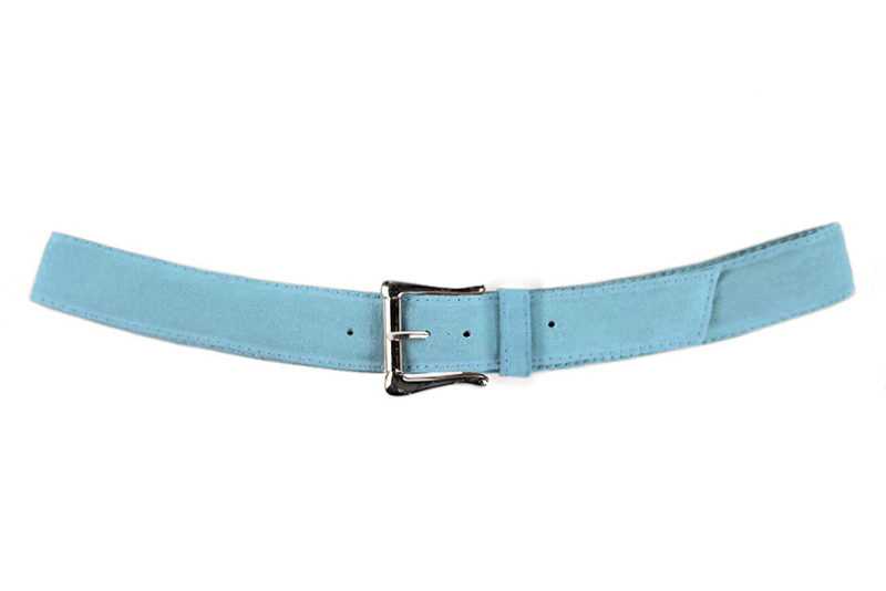 Ceinture femme  bleu ciel. Personnalisation. Vue de profil - Florence KOOIJMAN