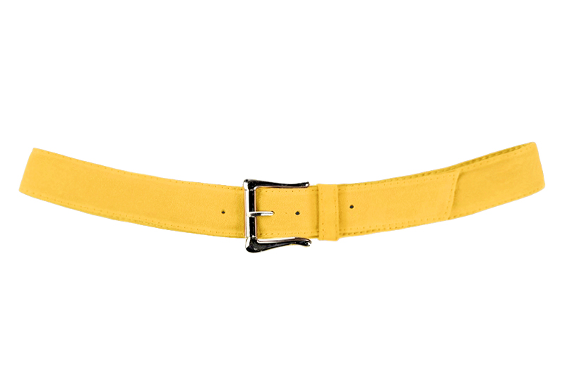 Ceinture femme  jaune soleil. Personnalisation. Vue de profil - Florence KOOIJMAN