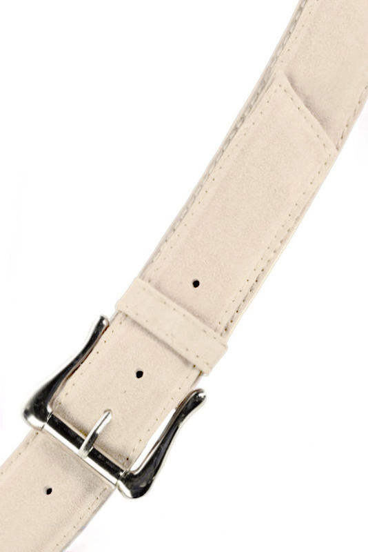 Ceinture femme  beige vanille. Personnalisation. Vue du dessus - Florence KOOIJMAN