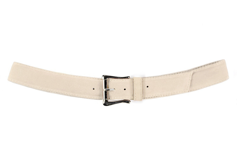 Ceinture femme  beige vanille. Personnalisation. Vue de profil - Florence KOOIJMAN