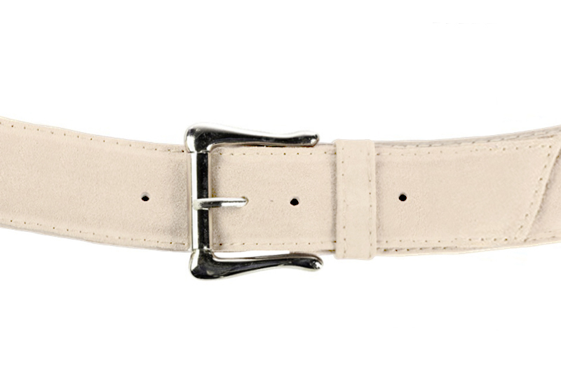 Ceinture femme  beige vanille. Personnalisation Vue avant - Florence KOOIJMAN