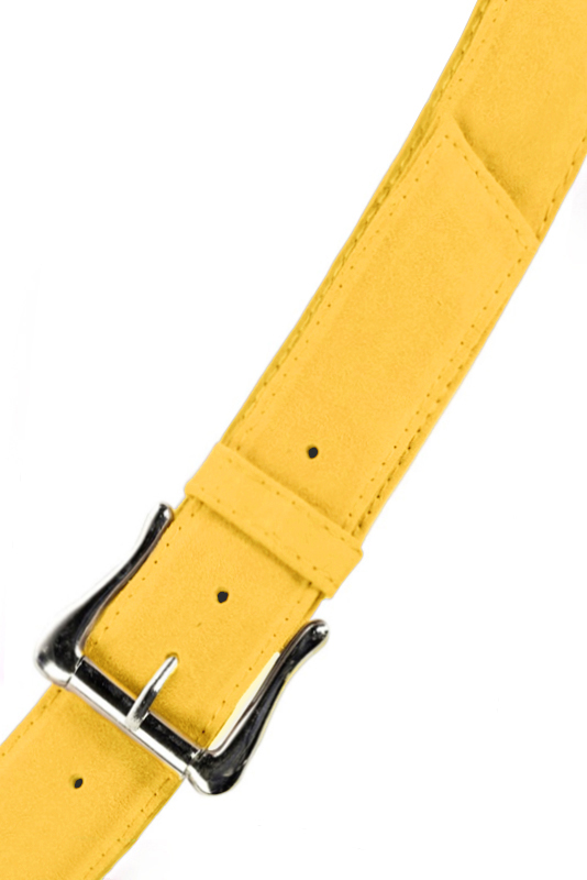 Ceinture femme  jaune soleil. Personnalisation. Vue du dessus - Florence KOOIJMAN