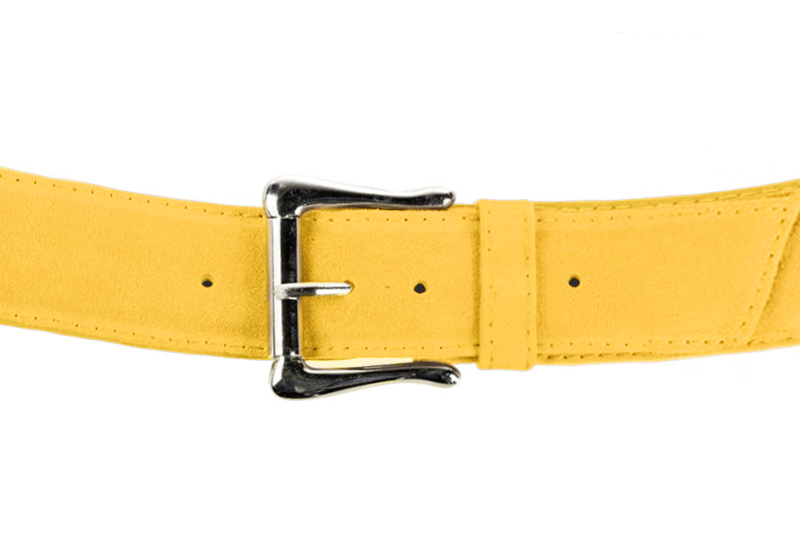 Ceinture femme  jaune soleil. Personnalisation Vue avant - Florence KOOIJMAN