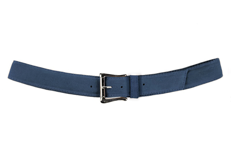 Ceinture femme  bleu denim. Personnalisation. Vue de profil - Florence KOOIJMAN