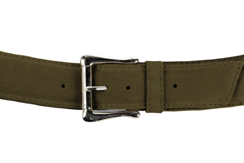 Ceinture femme  vert kaki. Personnalisation Vue avant - Florence KOOIJMAN