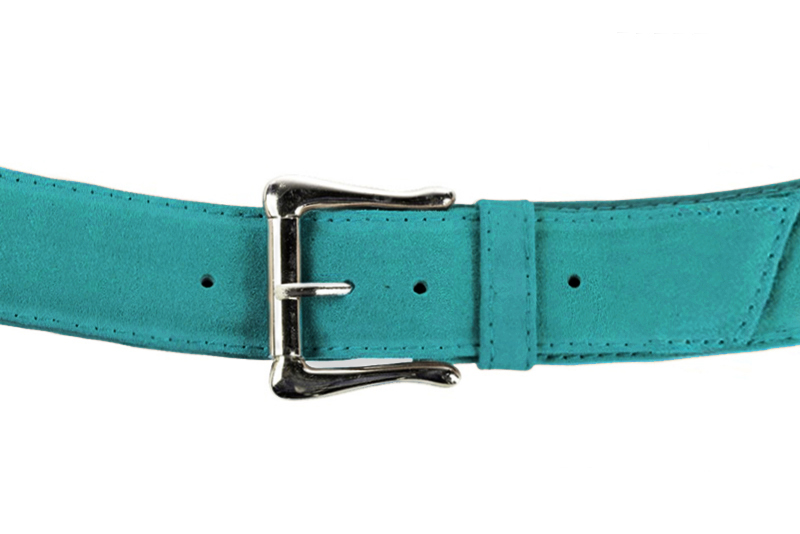 Ceinture femme  bleu lagon. Personnalisation Vue avant - Florence KOOIJMAN