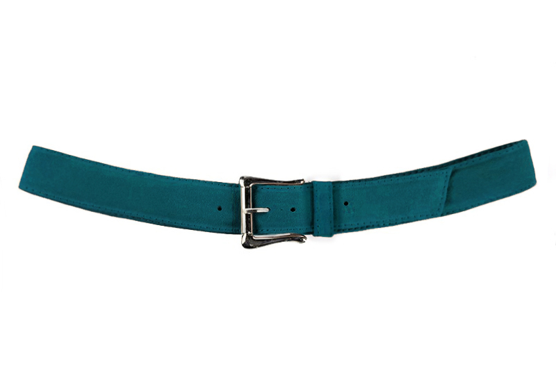 Ceinture femme  bleu canard. Personnalisation. Vue de profil - Florence KOOIJMAN