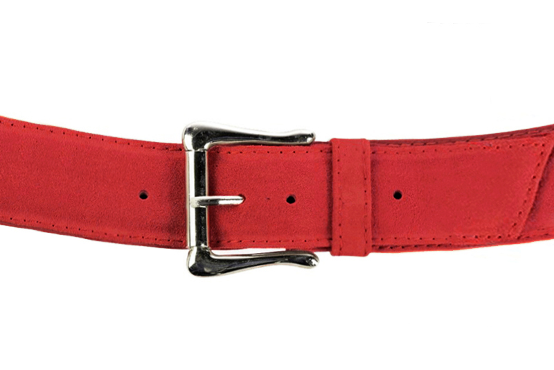 Ceinture femme  rouge coquelicot. Personnalisation Vue avant - Florence KOOIJMAN