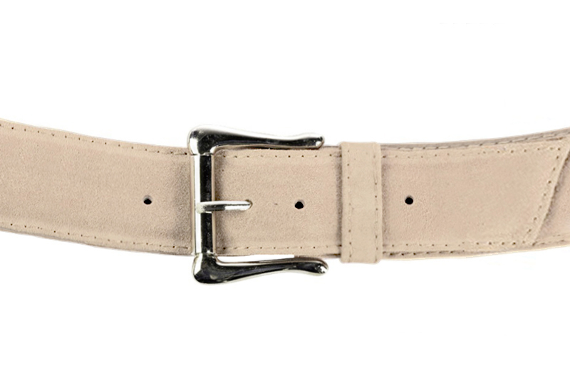 Ceinture femme  blanc ivoire. Personnalisation Vue avant - Florence KOOIJMAN