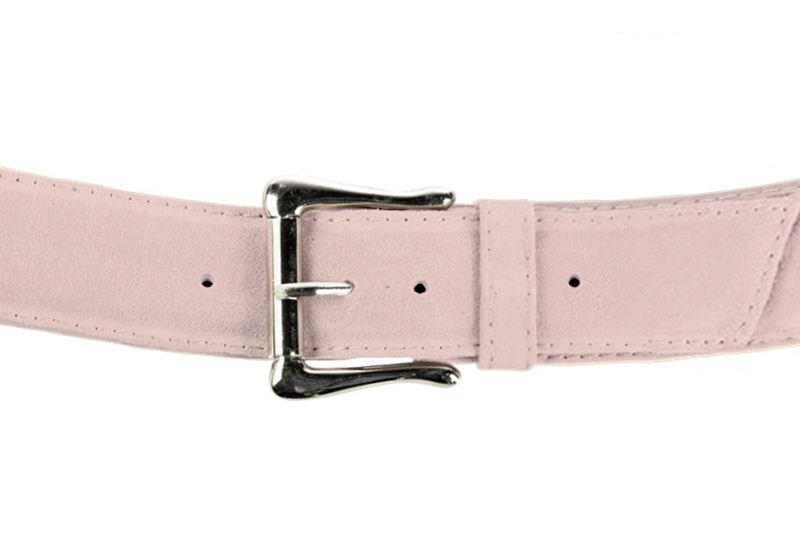 Ceinture femme  rose poudré. Personnalisation Vue avant - Florence KOOIJMAN