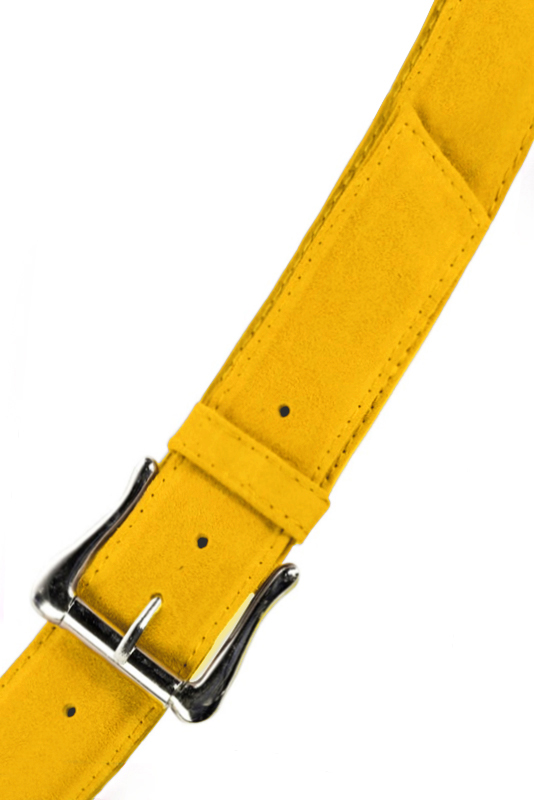 Ceinture femme  jaune soleil. Personnalisation. Vue du dessus - Florence KOOIJMAN