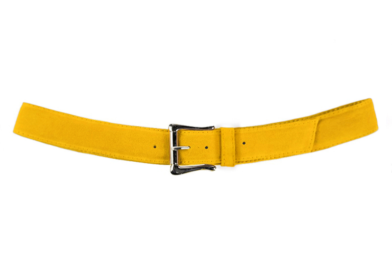 Ceinture femme  jaune soleil. Personnalisation. Vue de profil - Florence KOOIJMAN