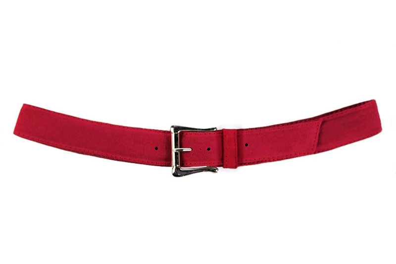 Ceinture femme  rouge carmin. Personnalisation. Vue de profil - Florence KOOIJMAN