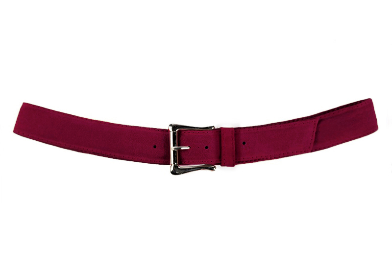 Ceinture femme  rouge bordeaux. Personnalisation. Vue de profil - Florence KOOIJMAN