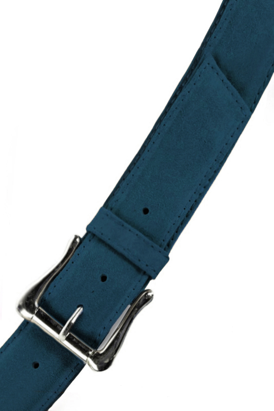 Ceinture femme  bleu canard. Personnalisation. Vue du dessus - Florence KOOIJMAN